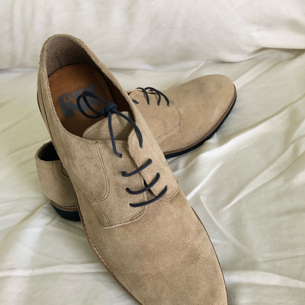 STUDIO INK MEN'S TAN SUEDE SHOES
